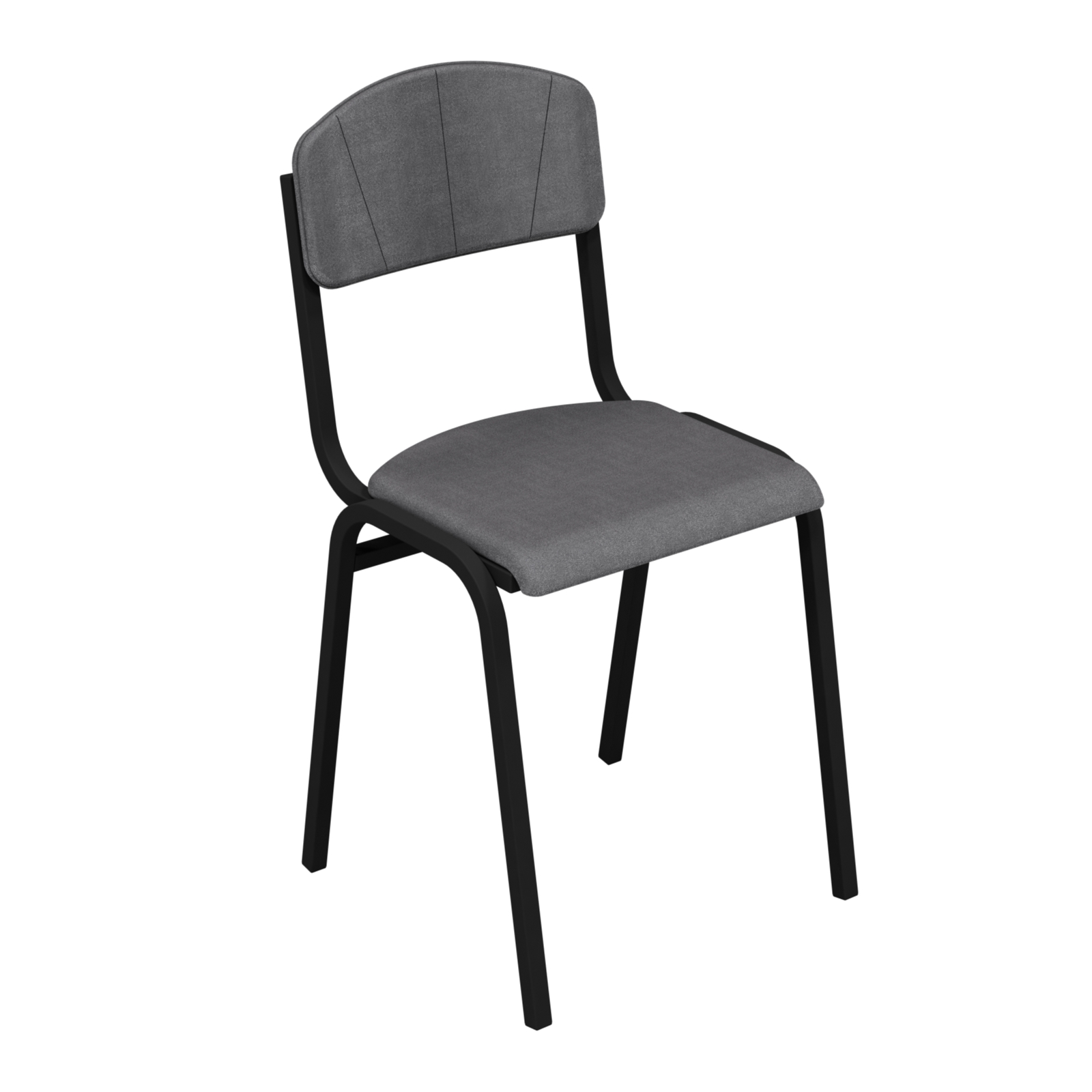 Напівм'який стілець ISO, матеріал оббивки - тканина, каркас - квадратна металева труба, АЛМАНТ, 430х470х840 мм, (h=460 мм).